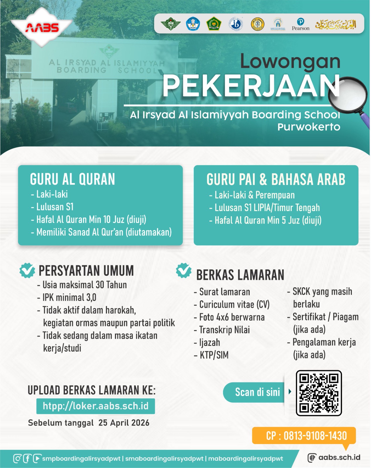 Loker Guru Al Quran dan Bahasa Arab Purwokerto